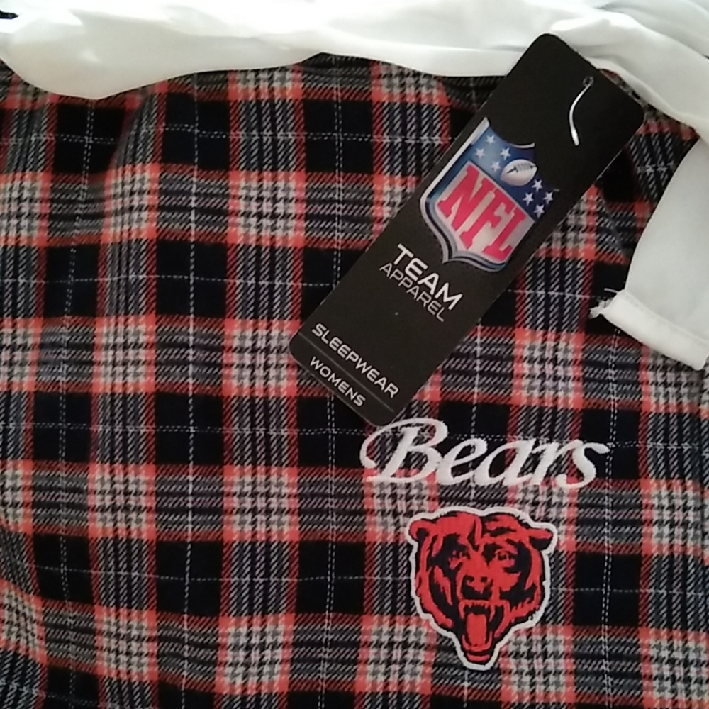 NFL Team Apparel Bears Flannel Pajama Bottom Large